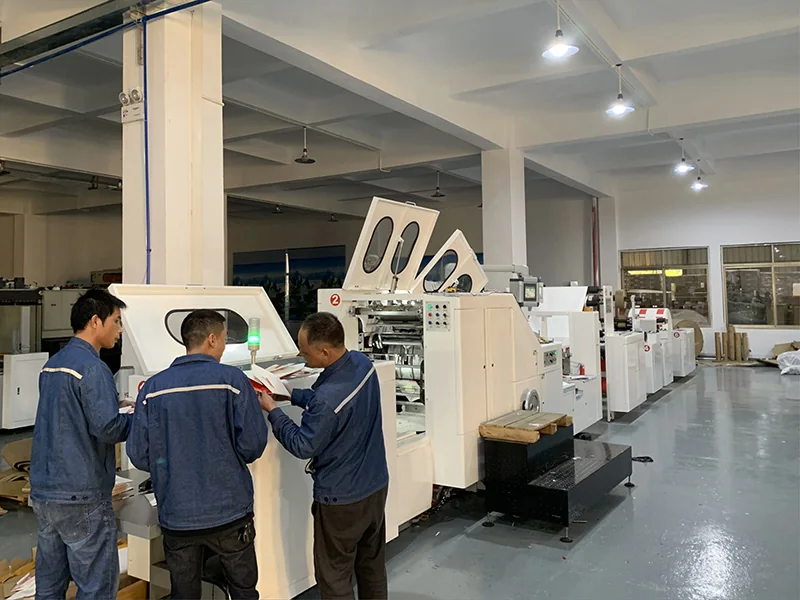 Packaging printing equipment in operation