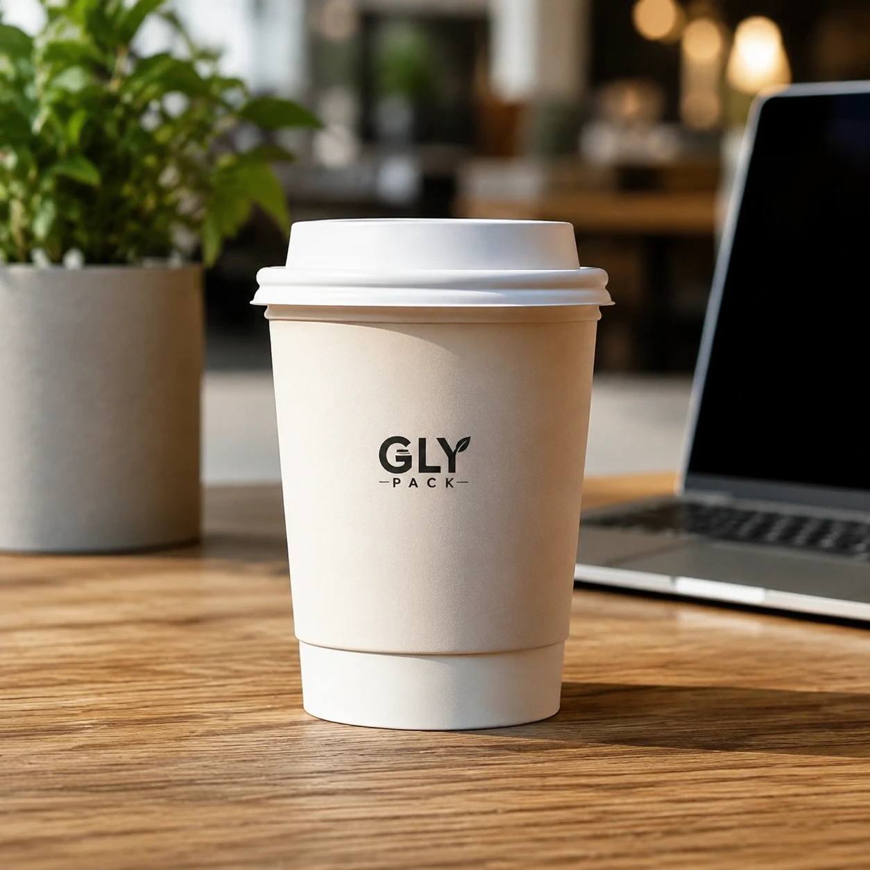 12 oz Paper Coffee Cups for Hot Beverages, Durable Disposable Drink Packaging