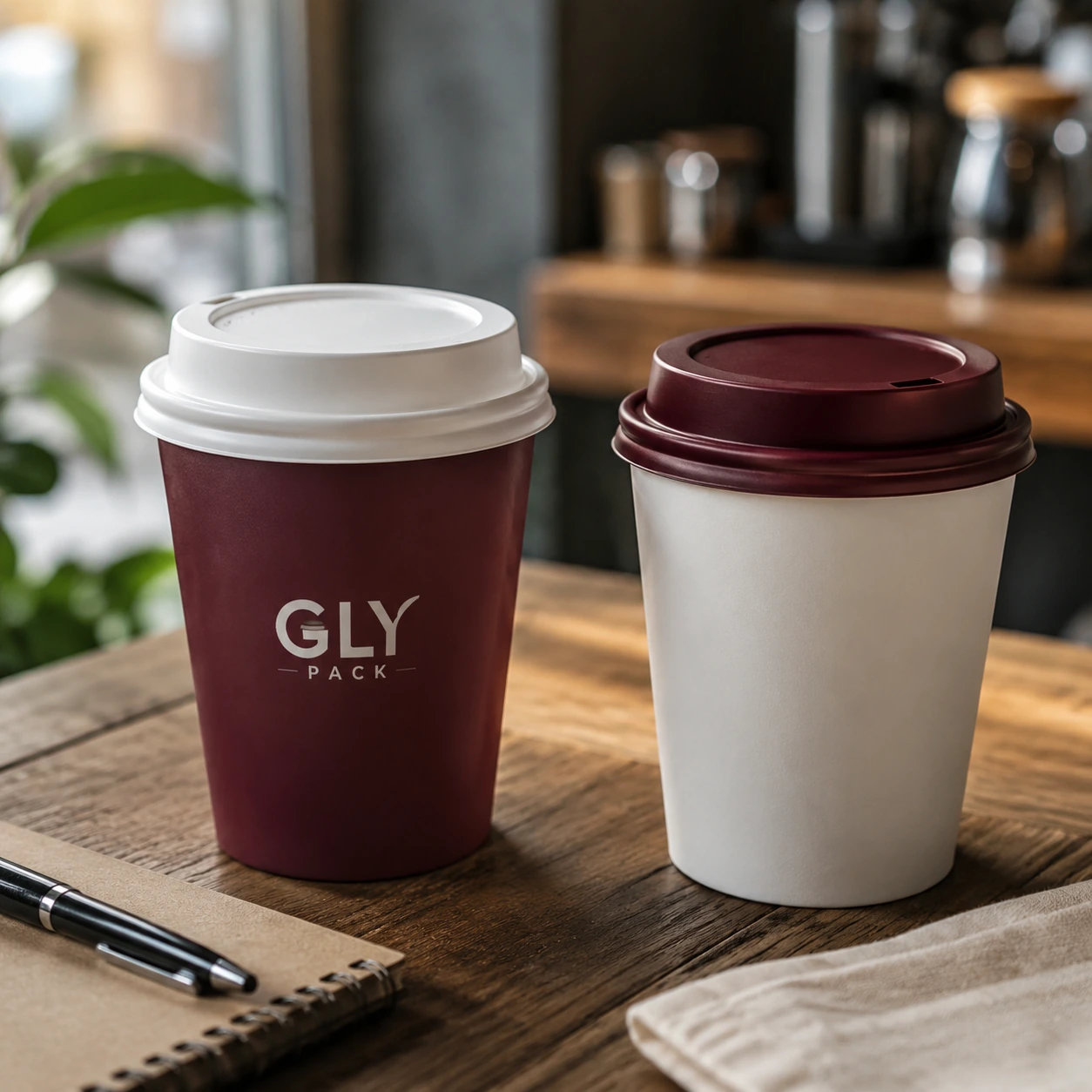 12 oz Coffee Cups with Lids for Premium Custom Branding