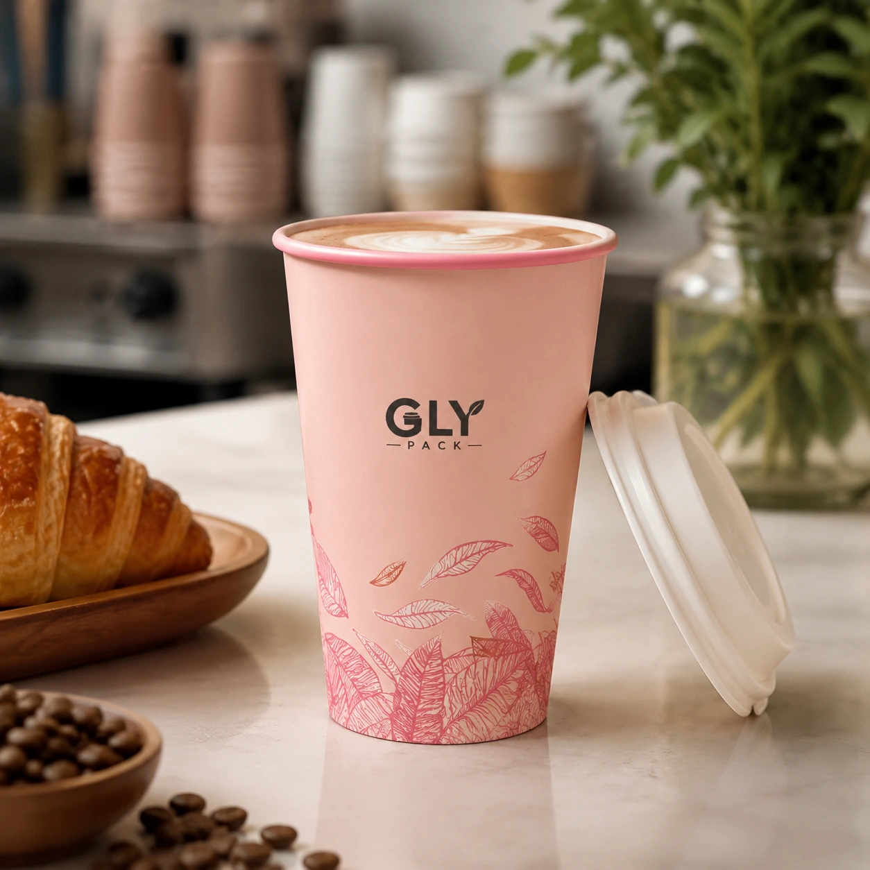 12 oz Eco-Friendly Disposable Paper Cups, Sturdy Leak-Resistant Drink Cups