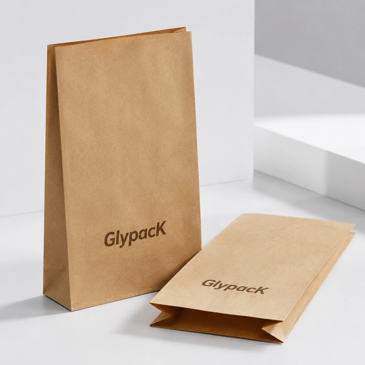 Brown Flat Paper Bags - Eco-Friendly Kraft Bags for Retail & Food Packaging