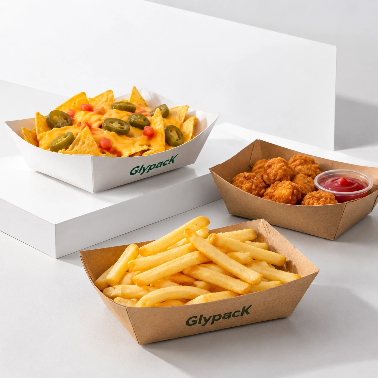 Classic Food Paper Trays for Fries, Nachos, and Snacks