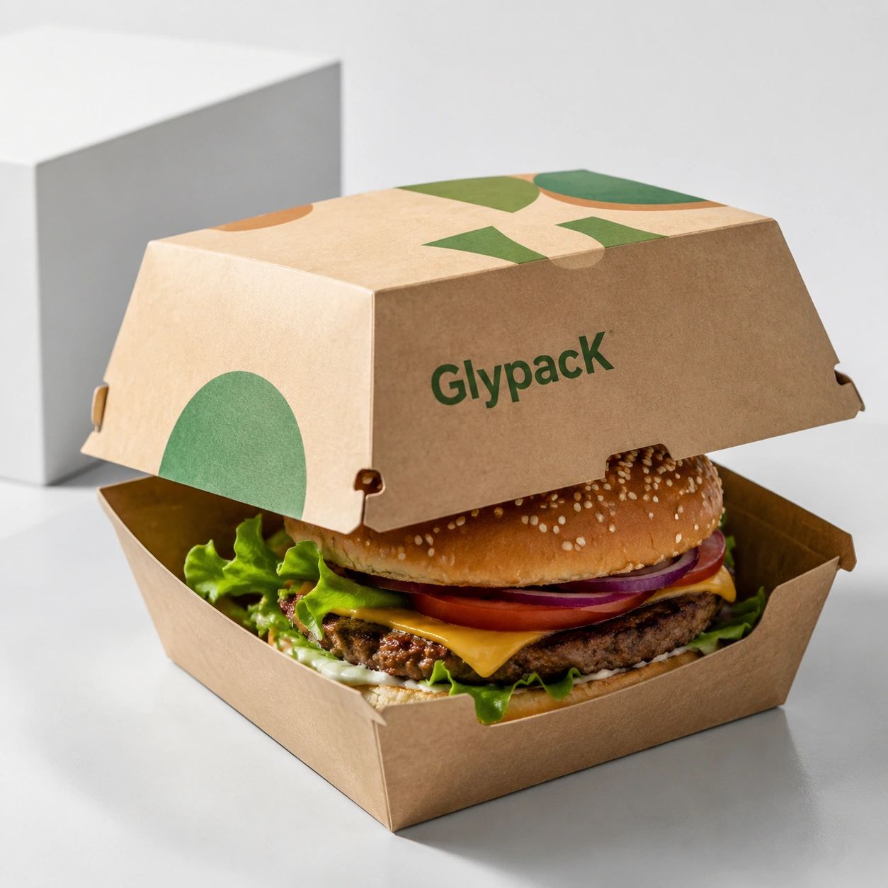 Custom Disposable Food Grade Cardboard Hamburger Packaging Paper Burger Box