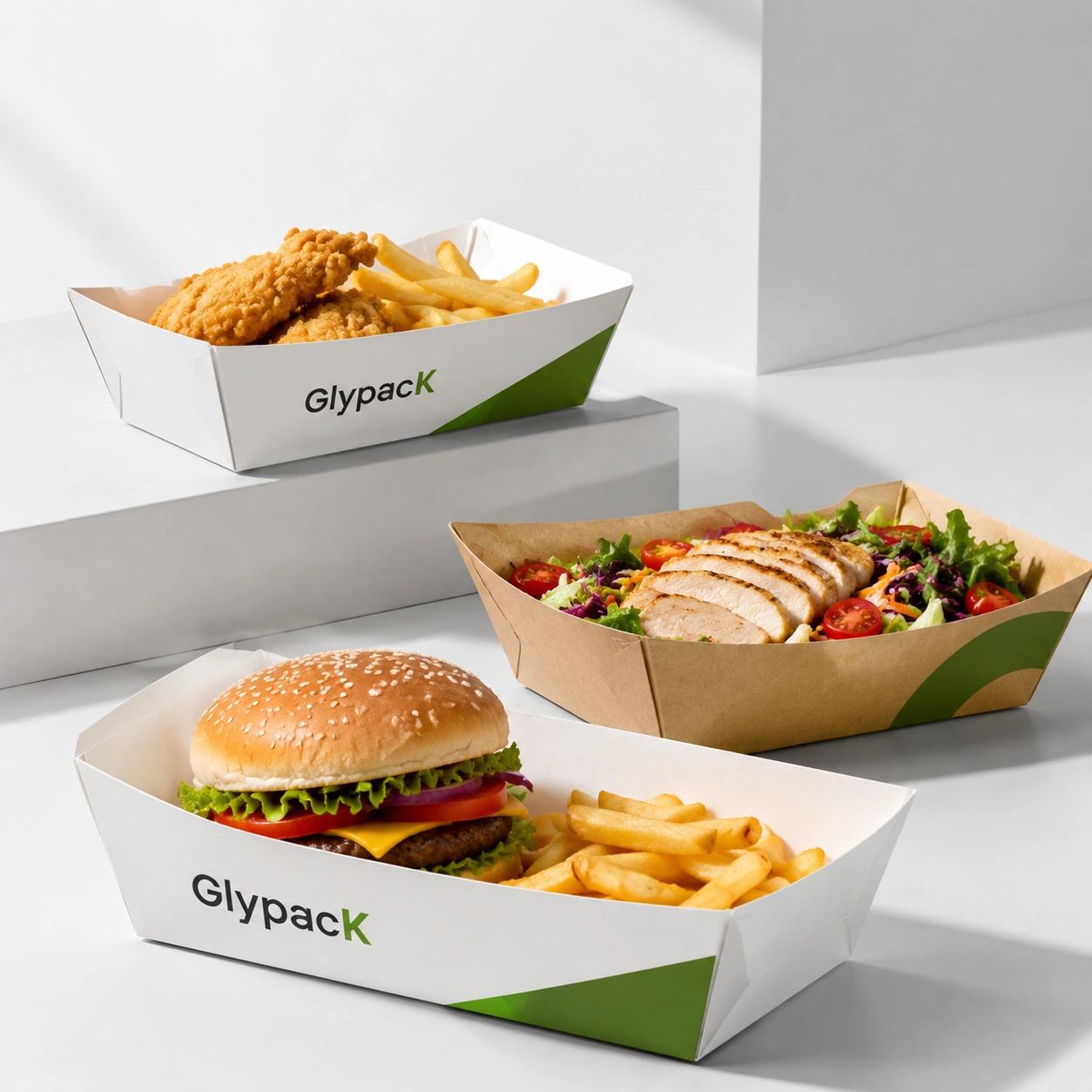 Custom Printed Disposable Food Trays for Takeaway and Catering
