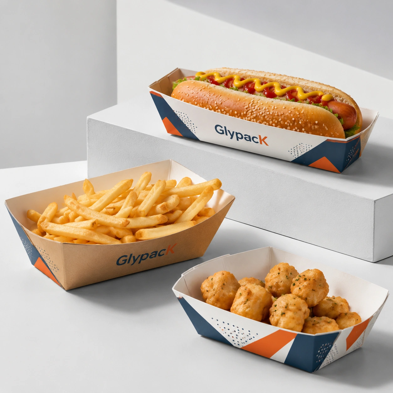 Custom Printed Food Boats for Fries, Hotdogs, and Street Food