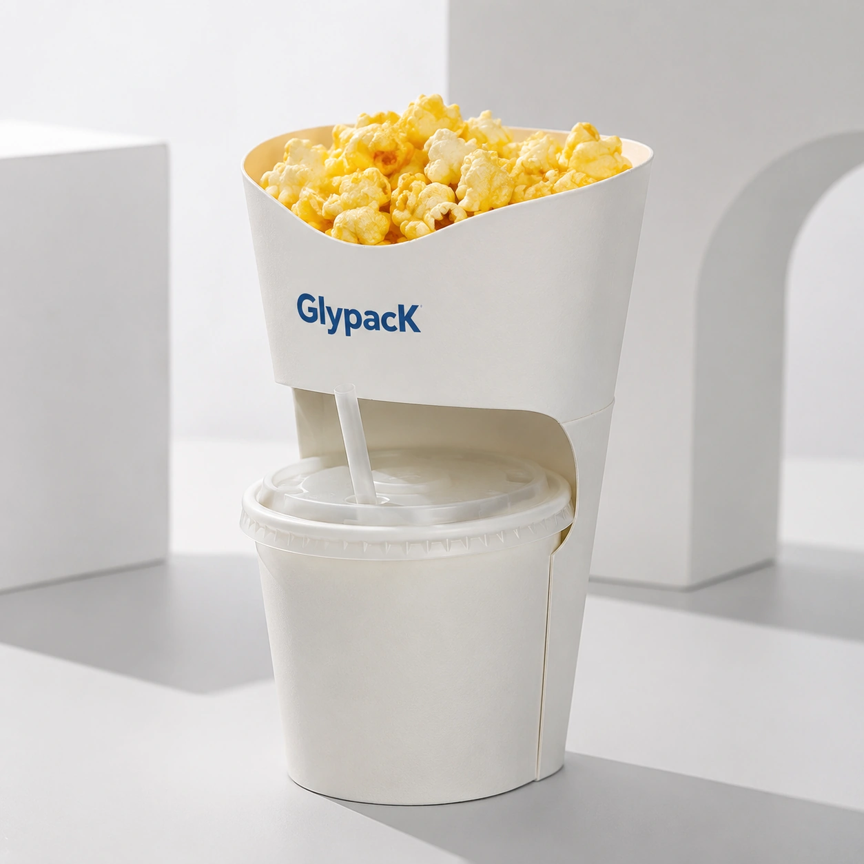Custom Snack and Drink Cup - Dual-Compartment Cup for Snacks & Beverages