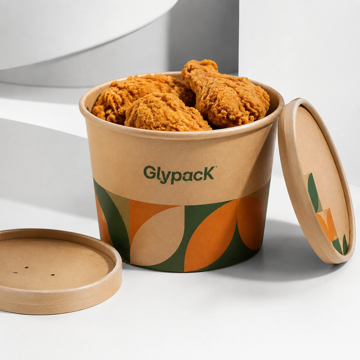 Disposable Kraft Paper Buckets for Takeaway and Catering