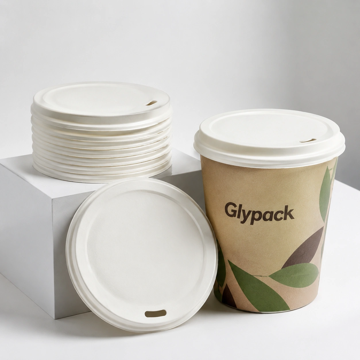 Flat Lids for Paper Cups for Secure Branding