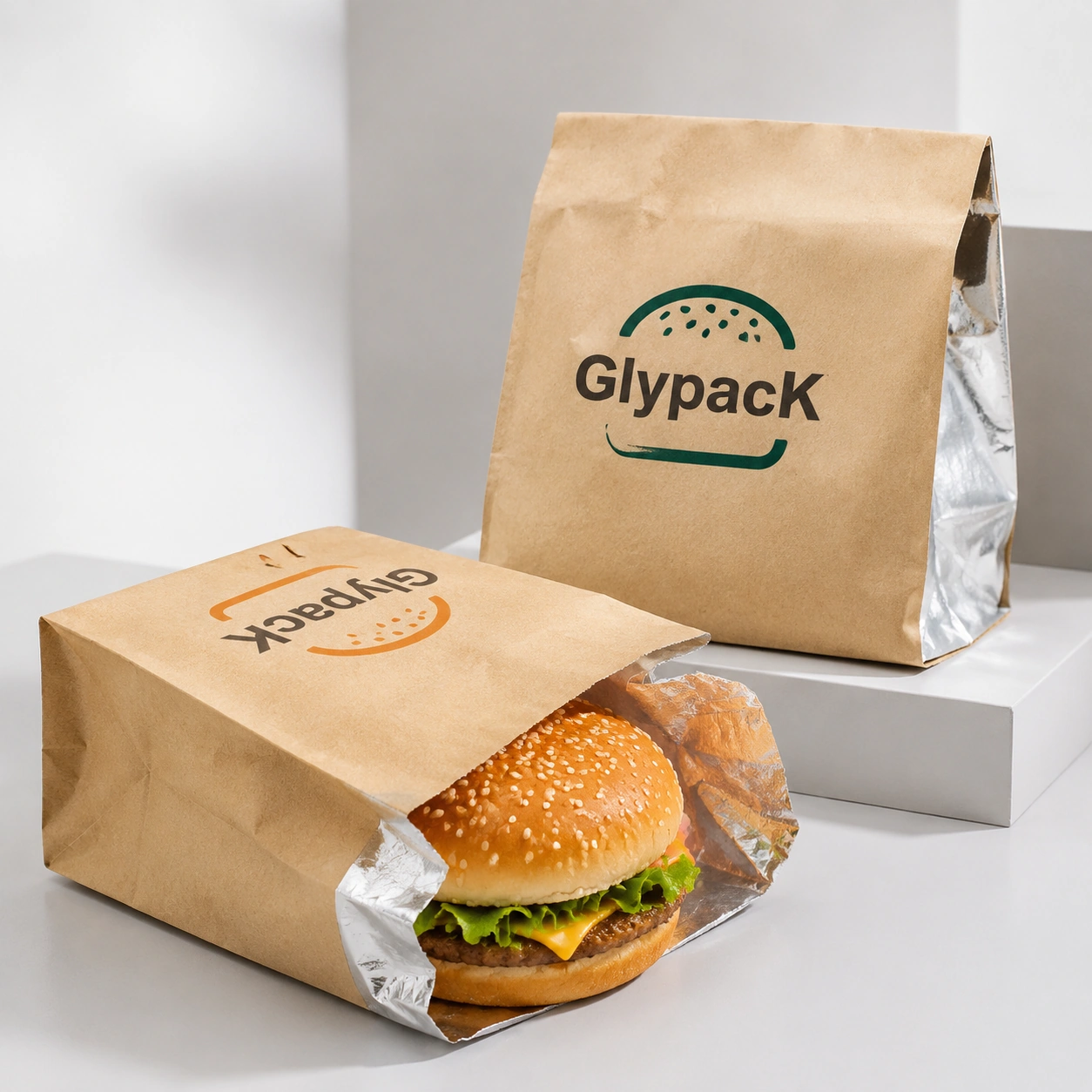 Foil Burger Bags - Heat-Retaining & Grease-Proof Fast Food Packaging