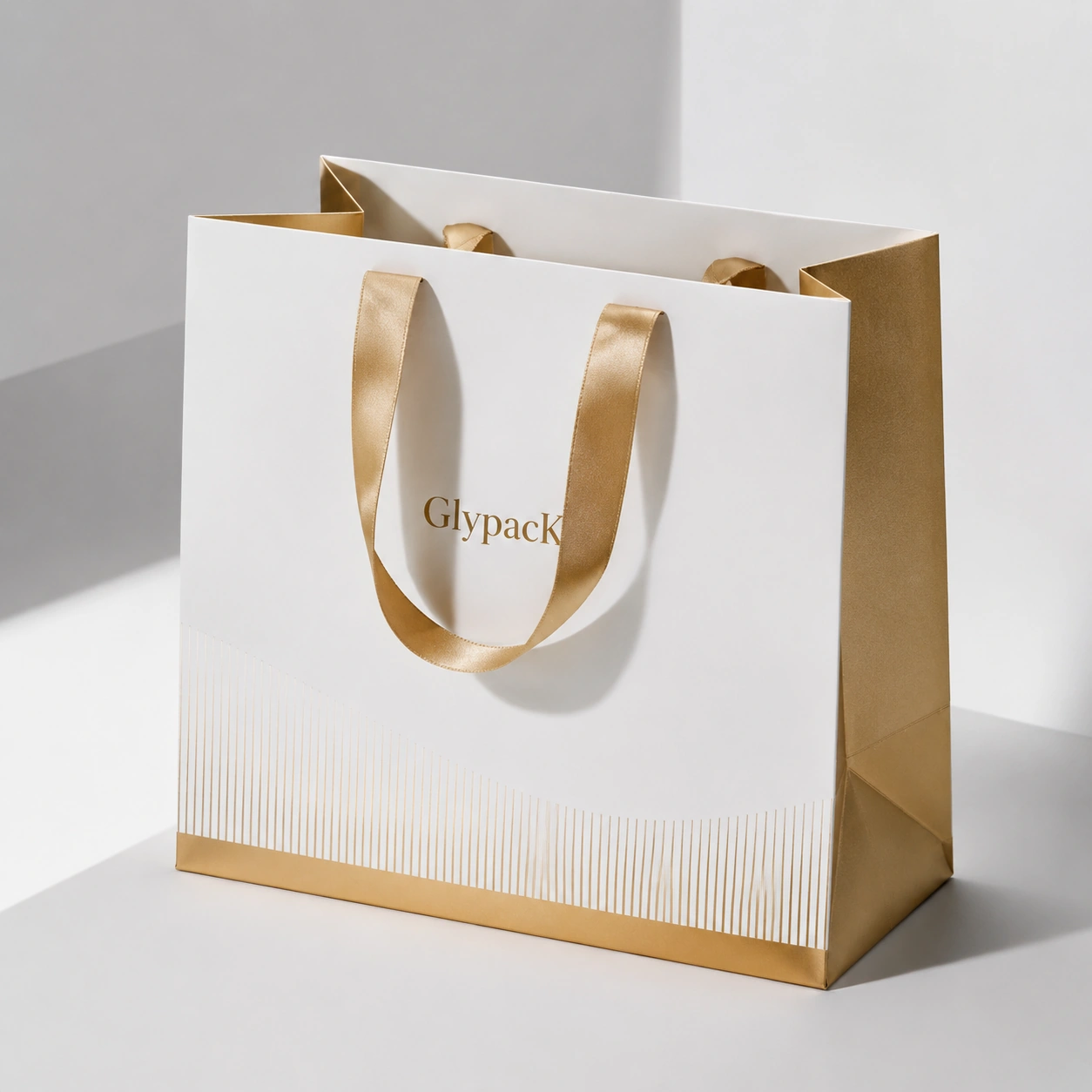 Paper Bag with Ribbon Handle - Luxury Custom Gift & Retail Packaging