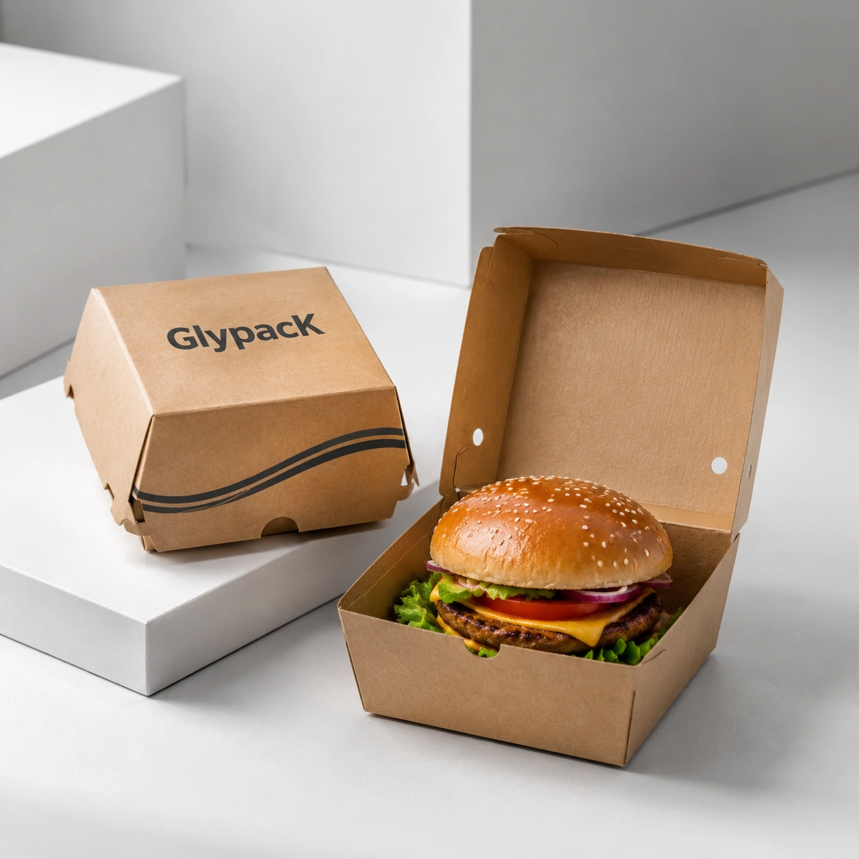 Take Away Burger Boxes for Fast & Fresh Delivery Packaging