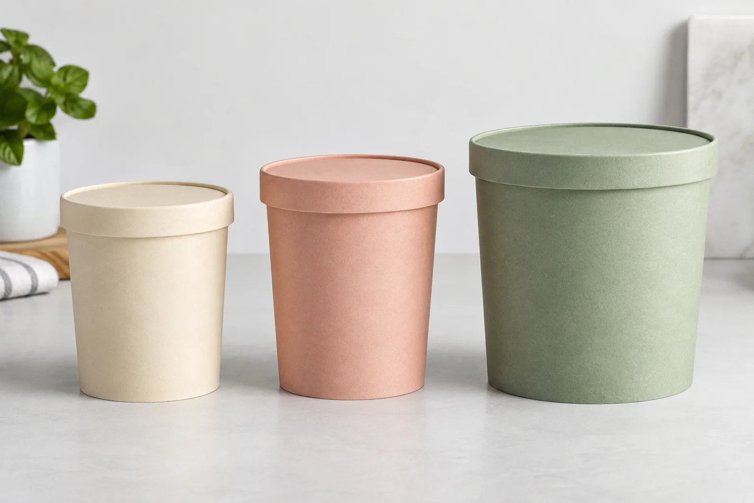 430 ml 480 ml and 780 ml round-lid ice cream cup size comparison