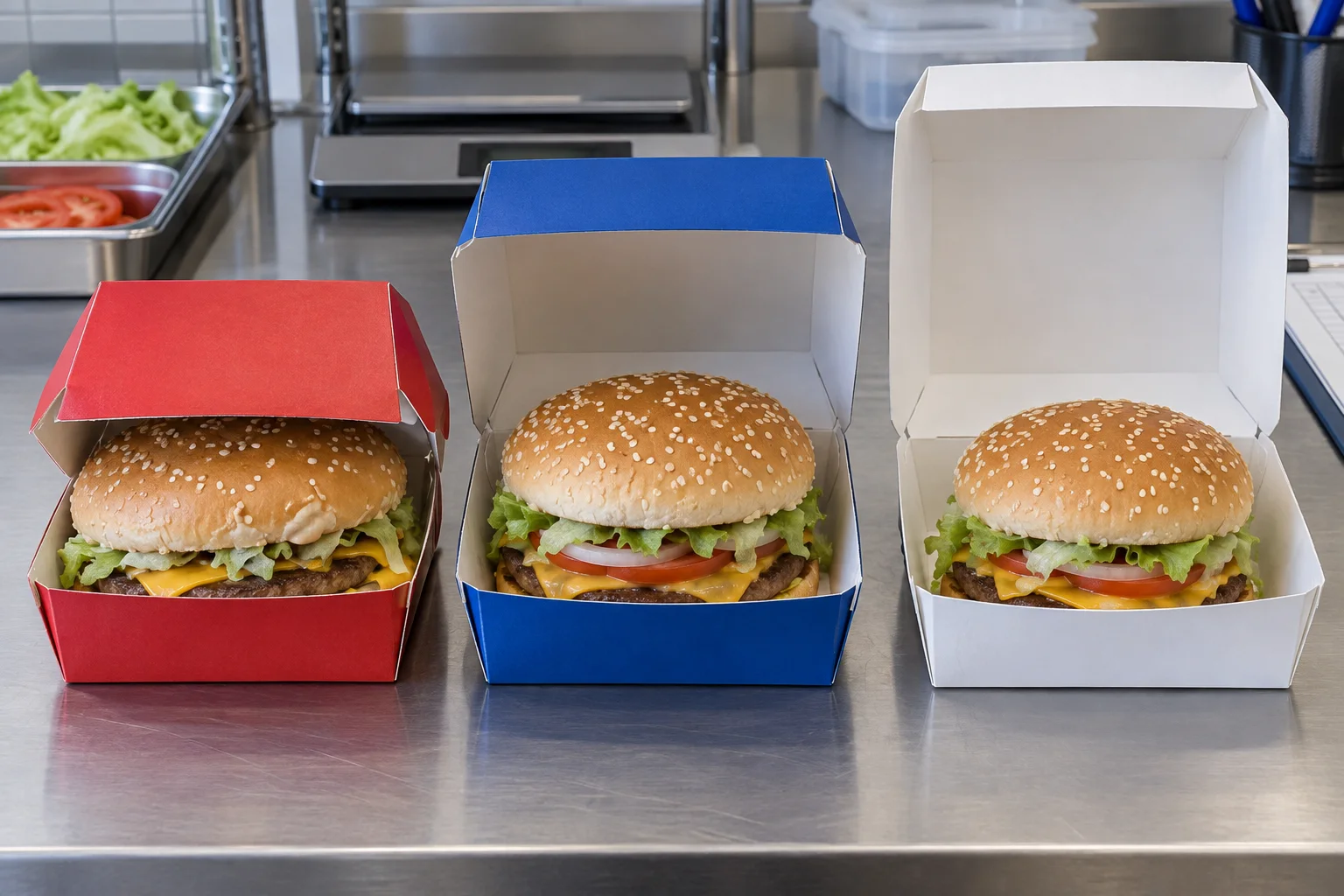 Burger box fit and headspace comparison for custom sizing